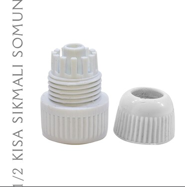 1/2 PLASTİK DUŞ SOMUNU (KISA)